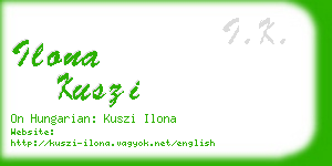 ilona kuszi business card